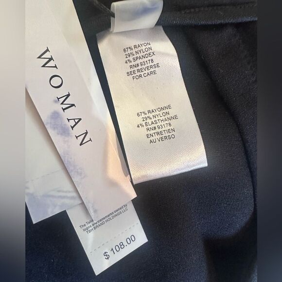 NWTs Tahari Woman Wide Leg Black Career Pants Size 22 - Picture 5 of 8